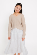 Girls Meadow Maxi Skirt in White by Katie J NYC