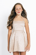 Girls Gianna Dress in Champagne by Katie J NYC