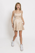 Girls Gianna Dress in Champagne by Katie J NYC