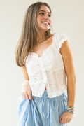 Junior Daphne Sweetheart Boho Top by Katie J