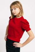 Riley Short Sleeve Puff Sweatshirt by PLEAT