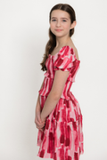 The Berkley Dress in Abstract Red by Miss Behave