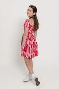 The Berkley Dress in Abstract Red by Miss Behave