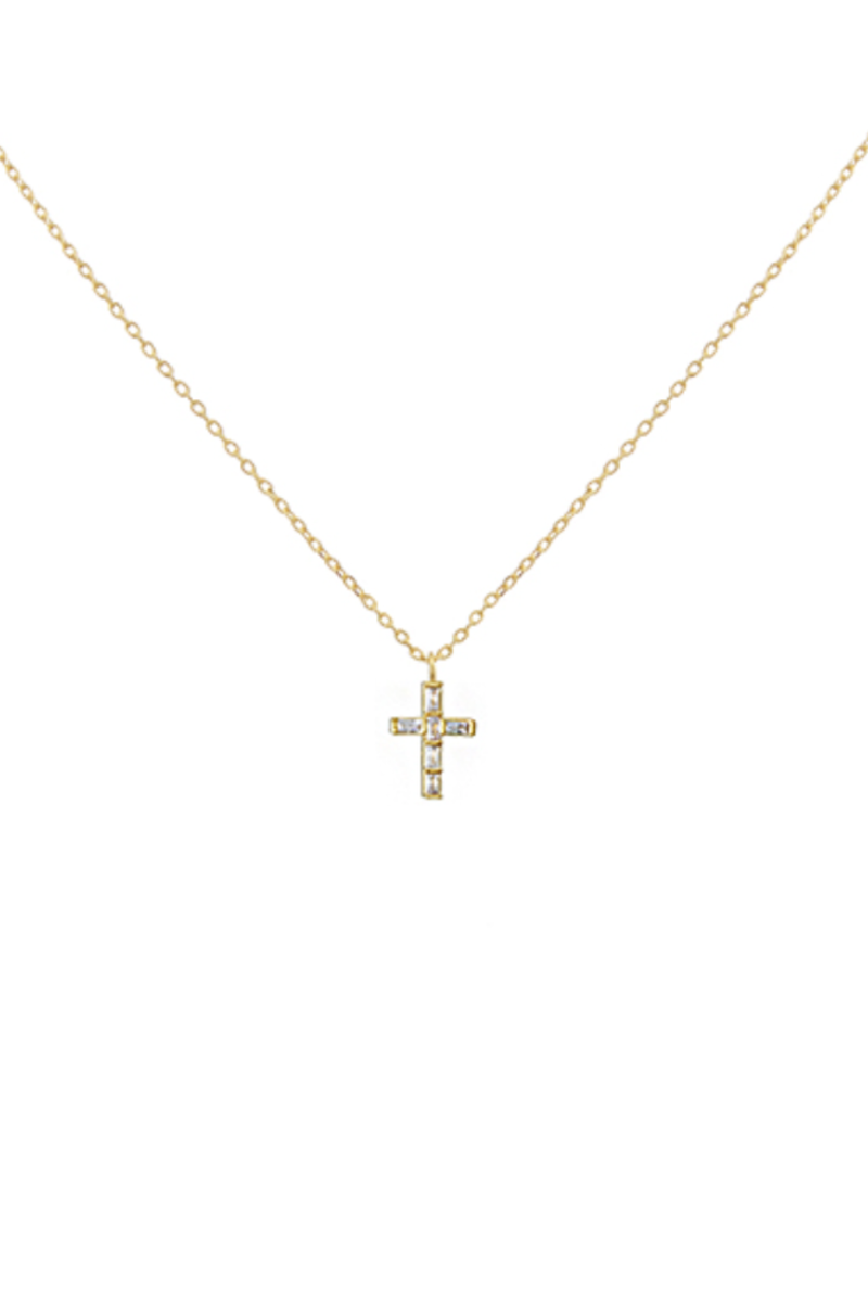 Crystal Cross Pendant Necklace
