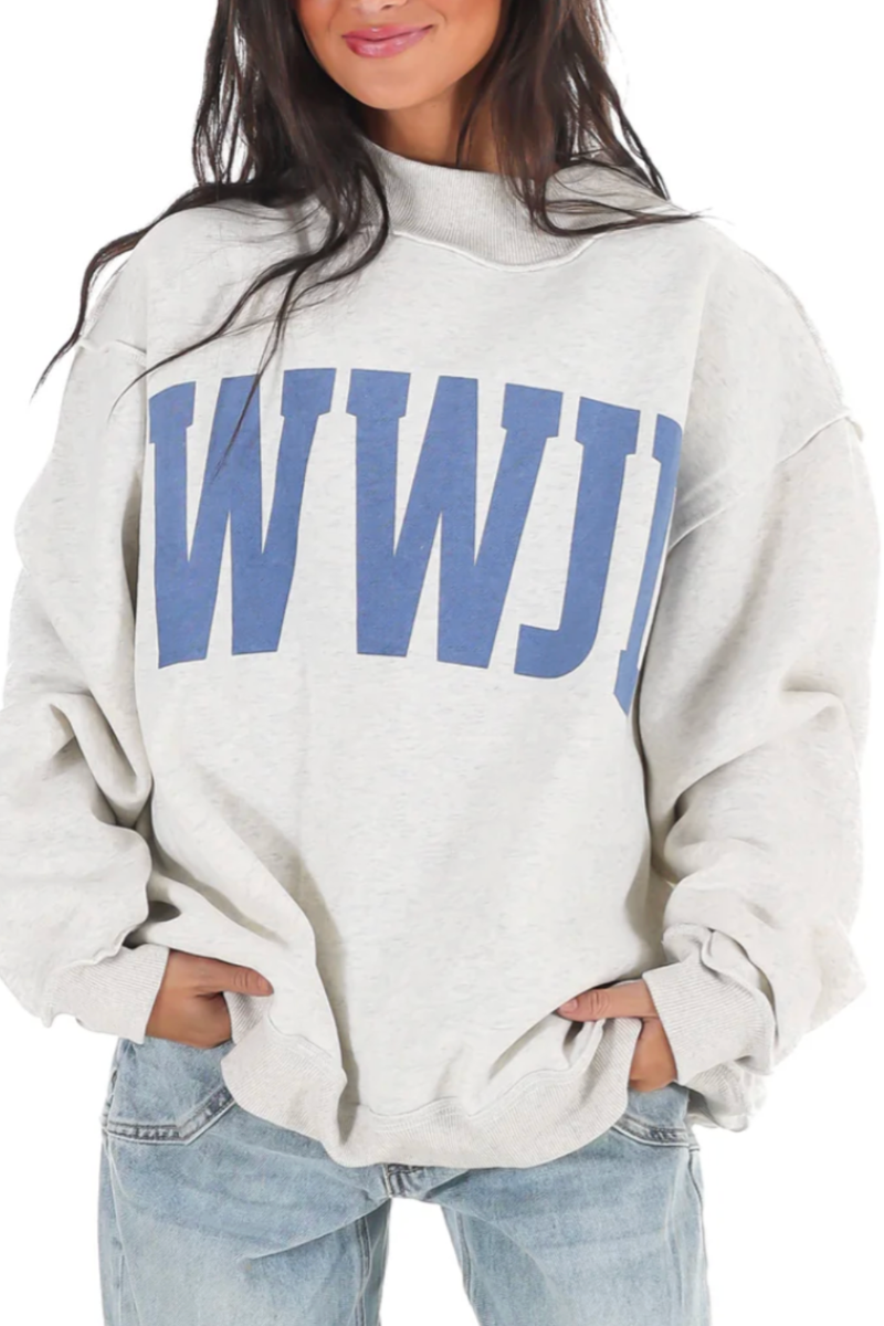 WWJD/AMEN Reversible Mockneck Sweatshirt