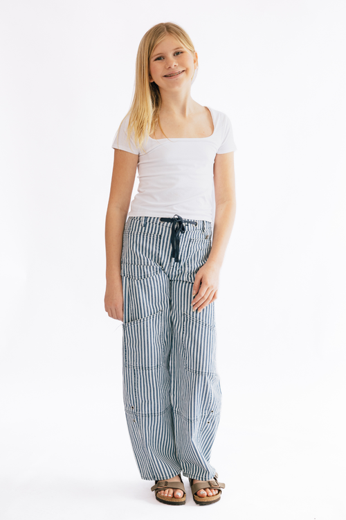 Tractr Girls Stripe Wide Leg Pant