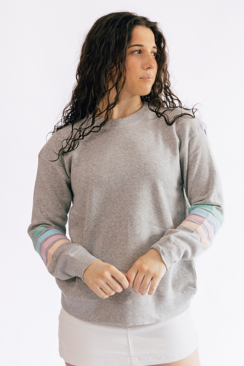 Candy Stripe Crewneck by Ocean Drive