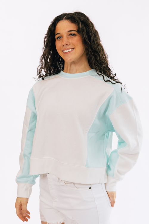 Maui Mint Colorblock Crewneck by Ocean Drive