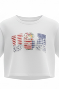 Girls USA Patchwork Applique Top by Peach Love California