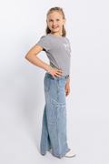 Katie J Girls Bow Embroidered Jeans