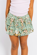 Juniors Bianca Skirt in Sage Baroque Floral by Katie J