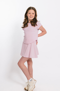 Selena Rib Exposed Cap Sleeve Tee by TENLY