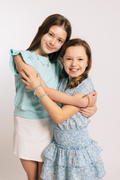 Drew Dress In Aqua Floral by PLEAT