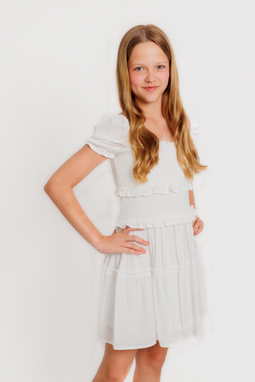 The Berkley Dress in White by Miss Behave