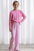 Girls Heart Ruffle Sleep Pants