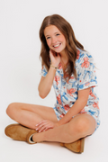 Tweenstyle Silky Short Set in Americana Bows Print