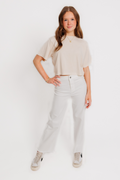 Washed Garmet Dye Boxy Tee By Ocean Drive