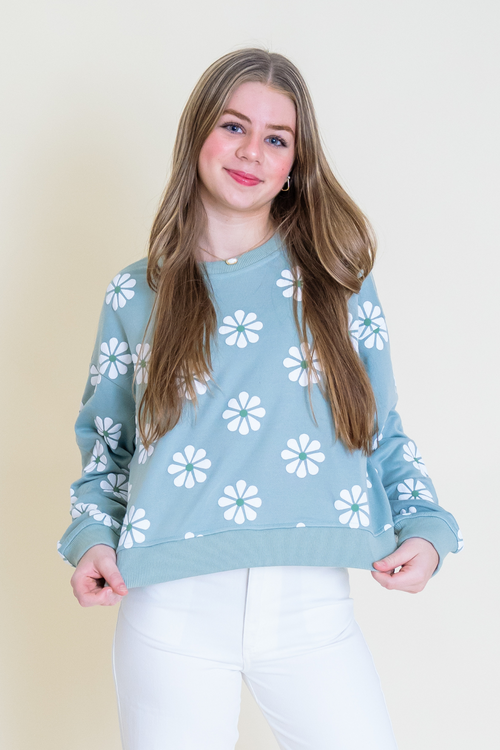 Daisy Round Neck Sweatshirt