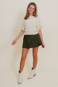 Olivia Open Back Short Sleeve Sweater