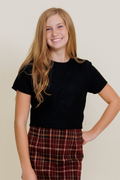 Short Sleeve Cropped Sweater Top
