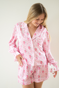Satin Floral PJ Set By Peach Love California