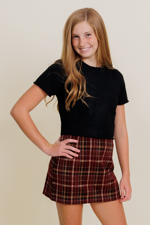 Vanna Plaid Skirt