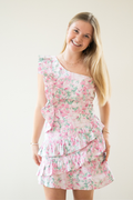 Julie One Shoulder Floral Dress