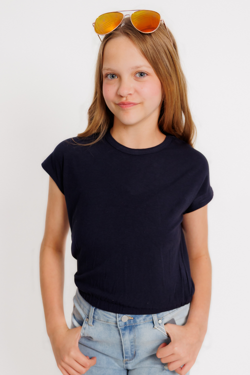 Tween Sienna Elastic Hem Top by Sadie & Sage