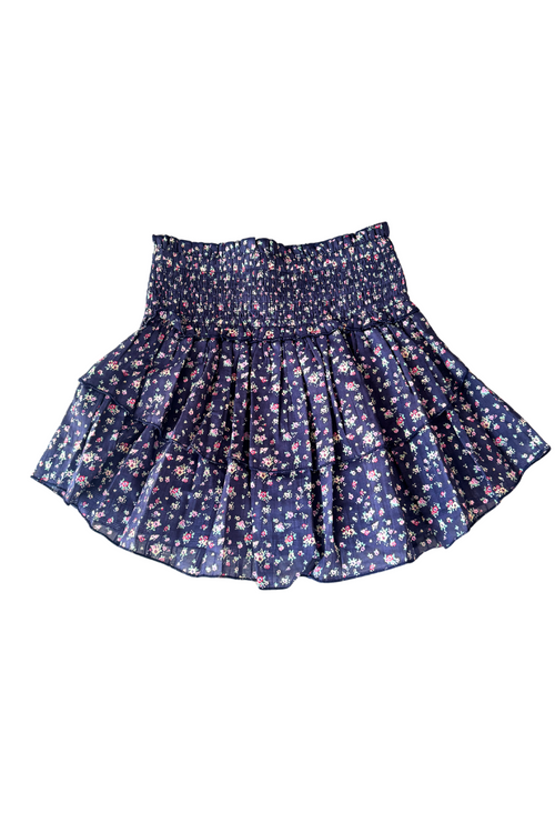 Katie J Girls Bianca Skirt in Midnight Ditsy