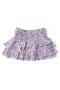 Blue Blossoms Smocked Cover Up Skirt