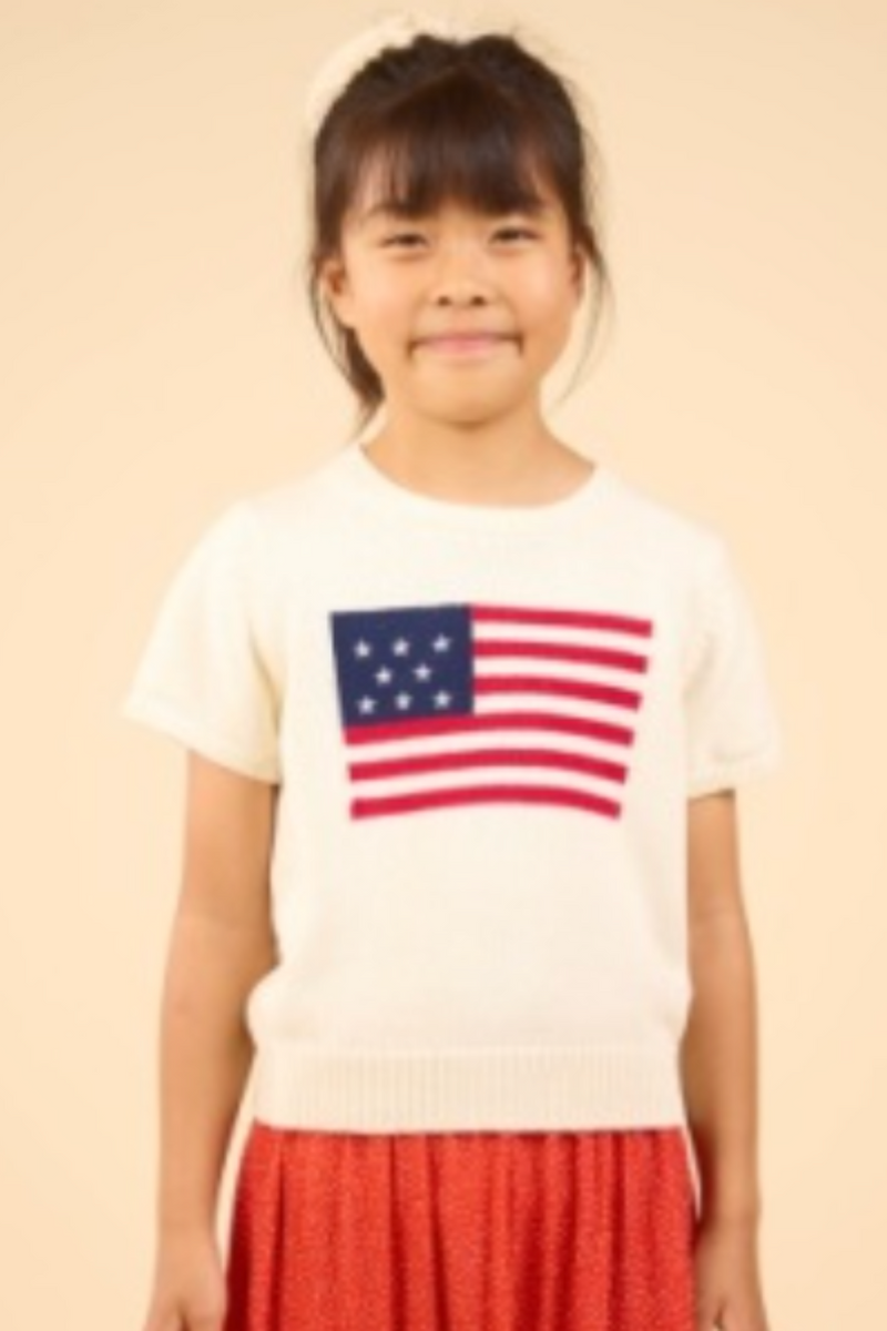 Tween Americana Flag Top By Sadie & Sage