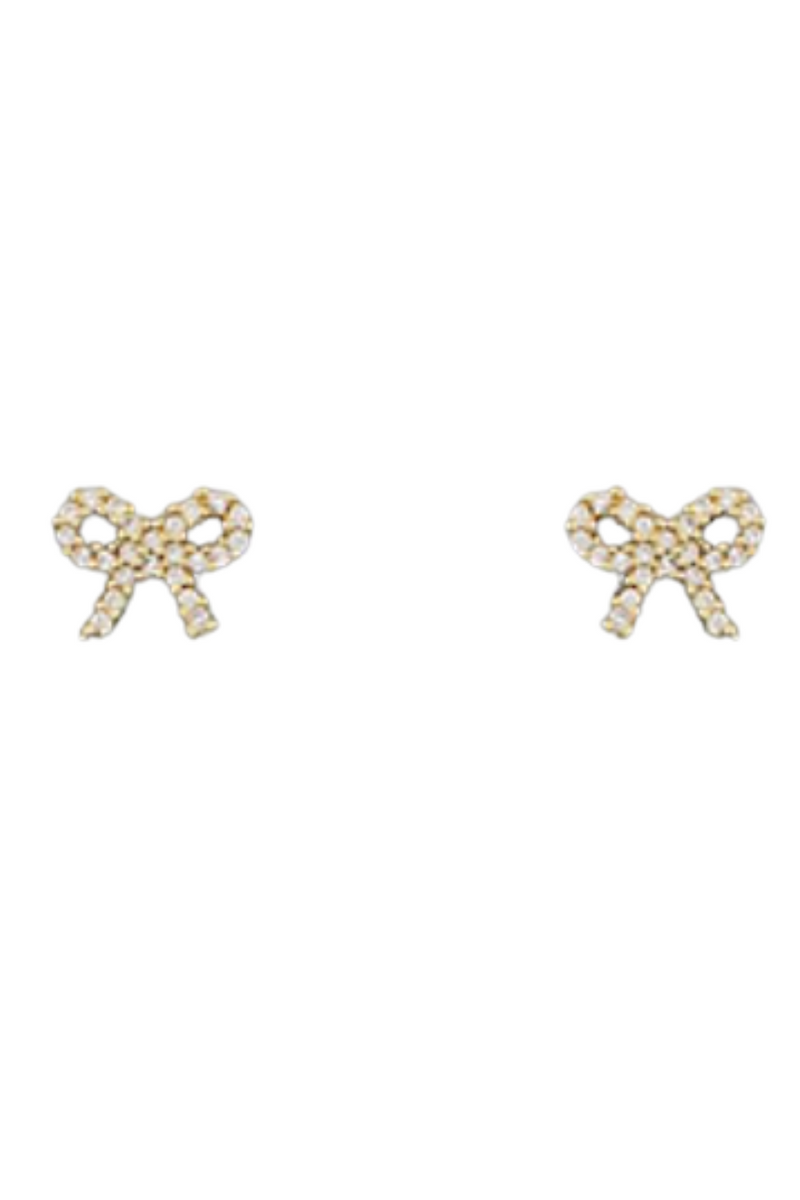 Crystal Bow Stud