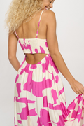 Fuchsia Wave Maxi Dress By Meet Me in Santorini