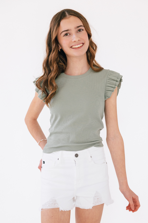 Kloe Flutter Sleeve Top