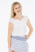Girls Dominique Skort in Blue Toile by Katie J NYC