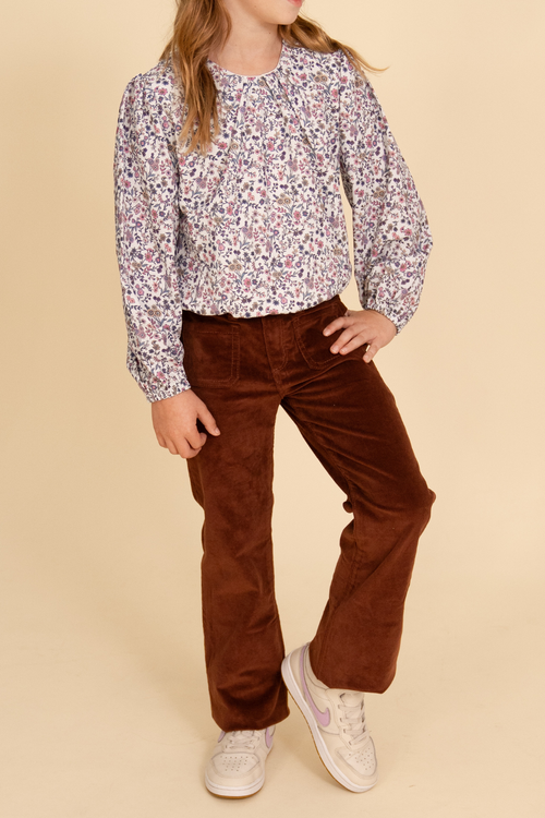 Tractr Girls High Rise Corduroy Flares