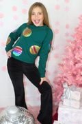 Sequin Christmas Ornament Sweatshirt