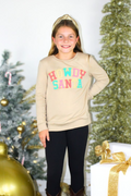 Howdy Santa Chenille Graphic Sweatshirt