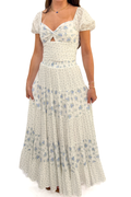 Katie J NYC Juniors Roya Top in Blue Floral