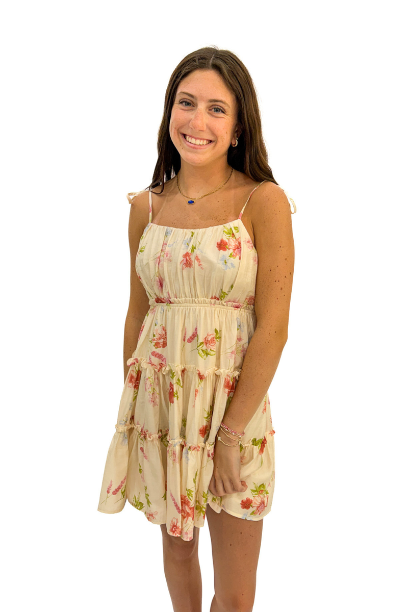 Carolina Floral Tie Back Dress