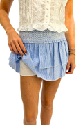 Katie J NYC Girls Dominique Skort in Blue Seersucker
