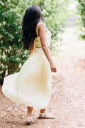 Smocked Top & High Waisted Smocked Midi Skirt Set