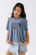 America Graphic Crop Tee
