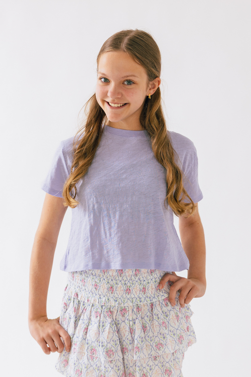 Katie J NYC Girls Fearless Tee in Lavender
