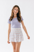 Katie J NYC Juniors Bianca Skirt in Floral Bouquet