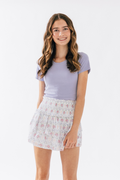 Katie J NYC Juniors Bianca Skirt in Floral Bouquet
