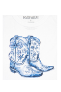 Katie J NYC Girls Bow Boots Baby Tee