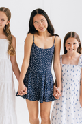 Katie J Girls Iris Dress in Evening Blue Floral