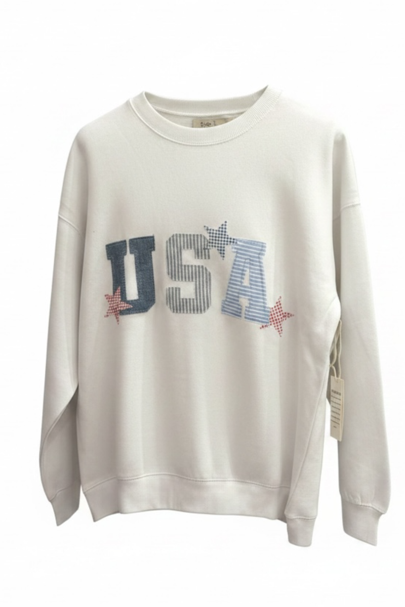 USA Patchwork Sweatshirt by Vintage Havana