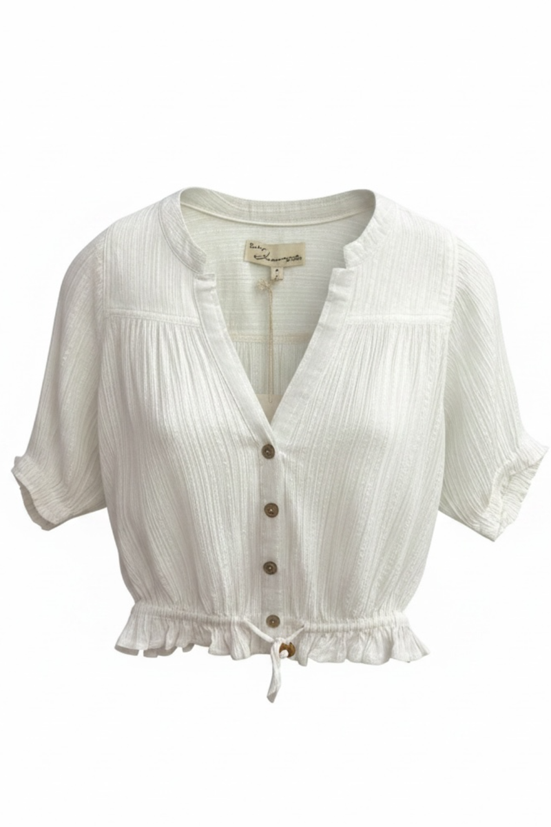 Puff Sleeve Woven Top by Vintage Havana
